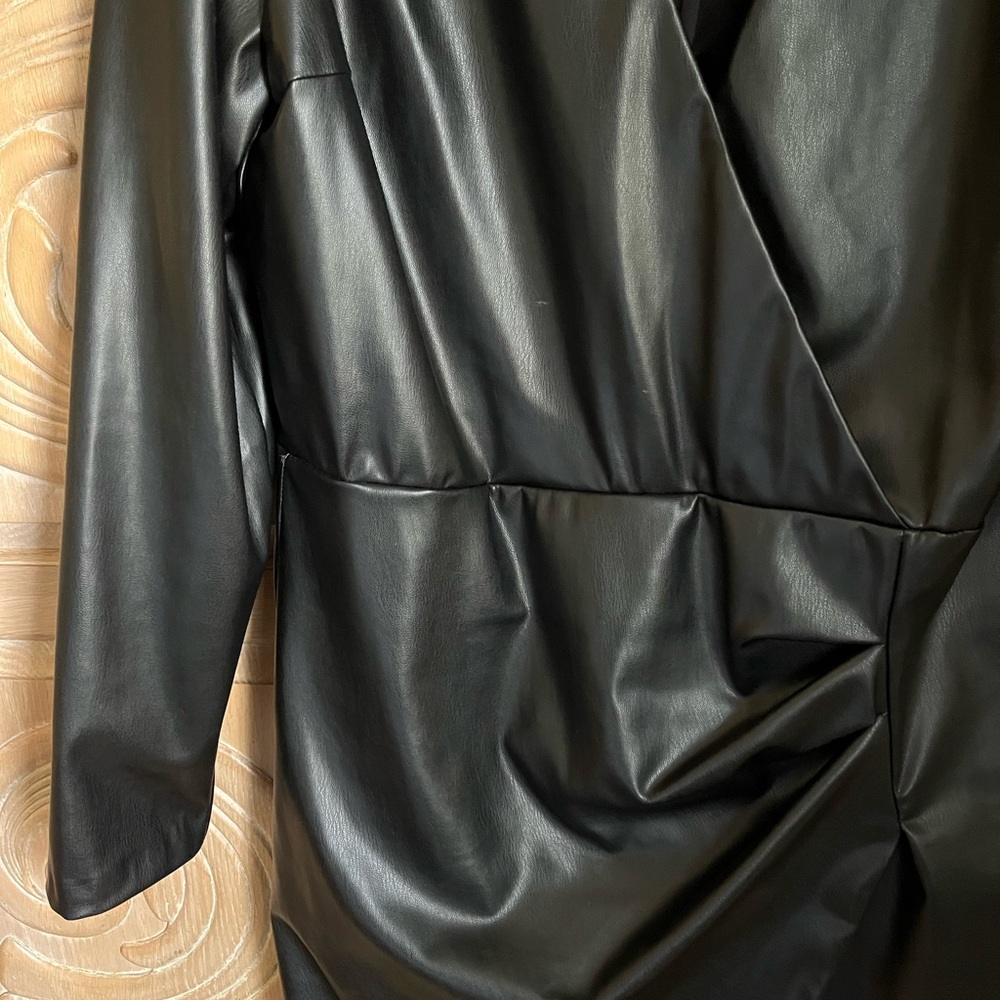 ZARA dress . Not real leather . Gorgeous - Picture 3 of 8